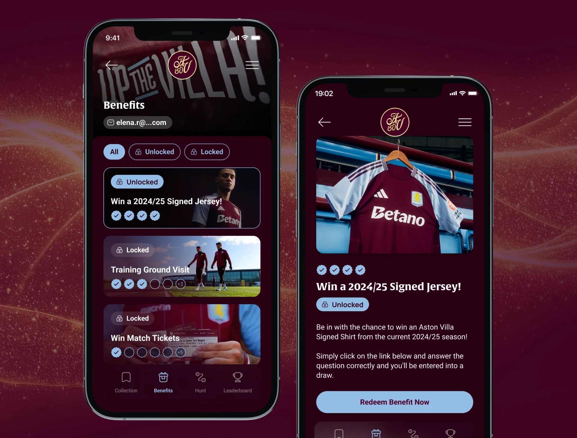 Aston Villa matchday POAP solution