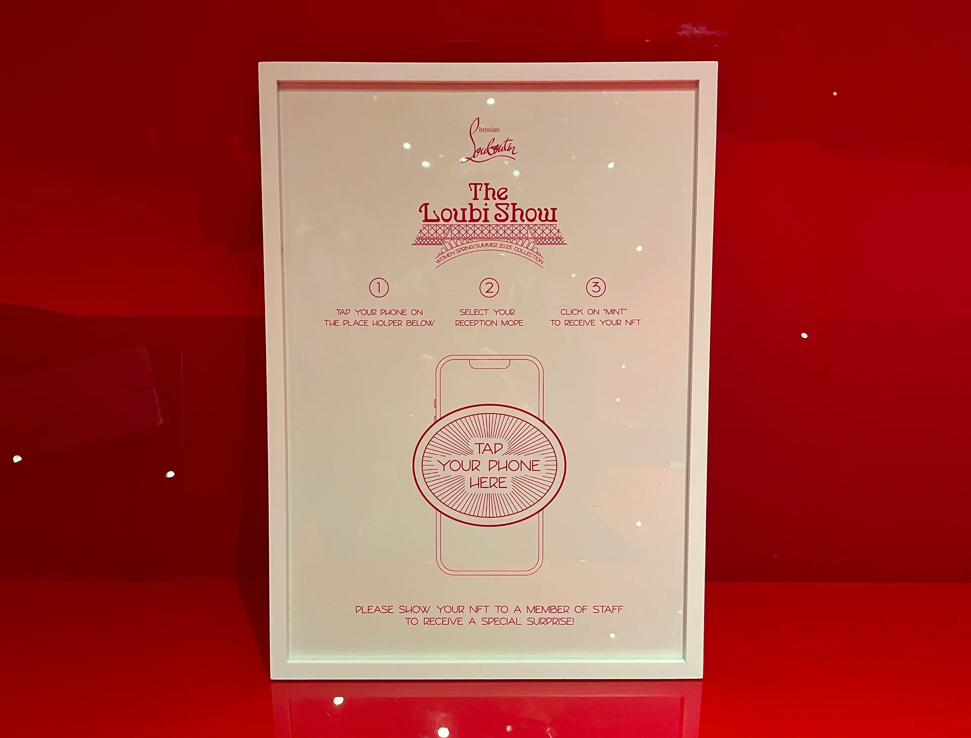 Louboutin POAP collectible at Paris Fashion Week