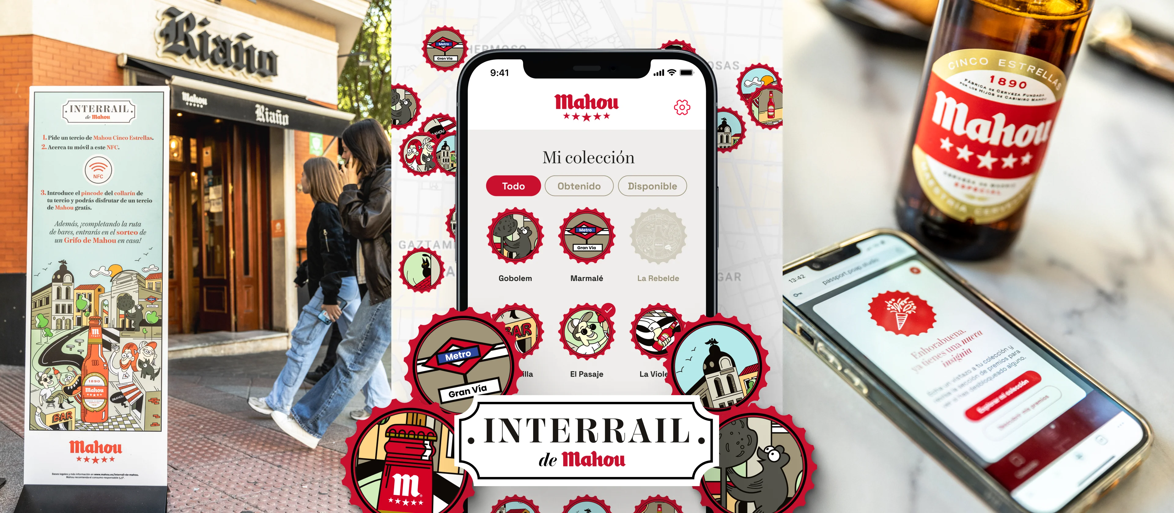 Interrail by Mahou bar activation in Madrid
