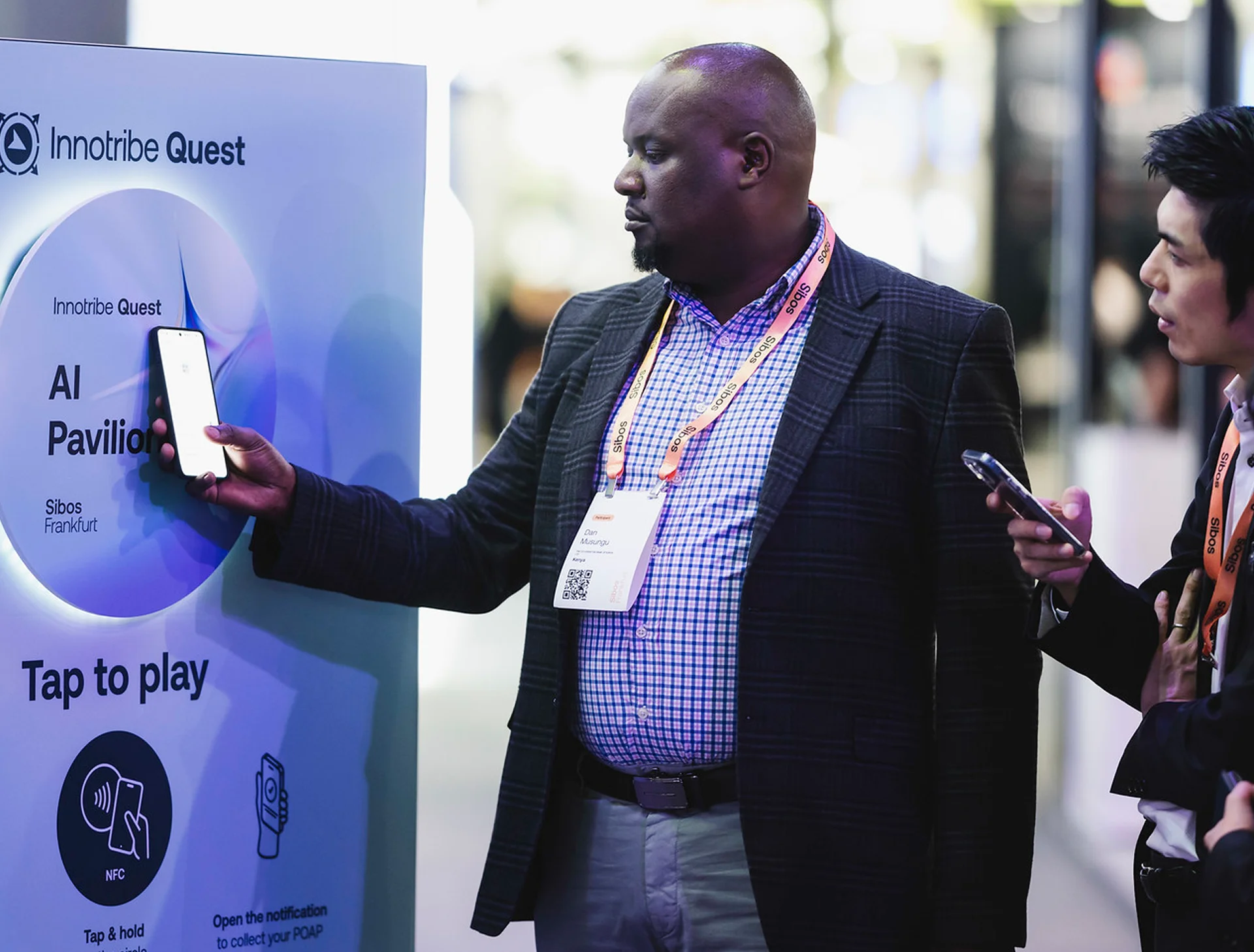 Innotribe Quest activation at Sibos with branded NFC kiosk
